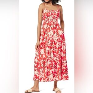 🌸 The Drop Size L Tavia Tie-Front Tiered Maxi Dress 🌸